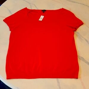 Talbots Cap-sleeved Top w/ Square Neck Size XL NWT